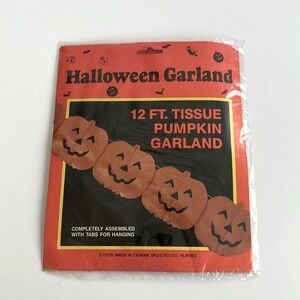 Vintage 90s Halloween 12 Foot Long Pumpkin Garland